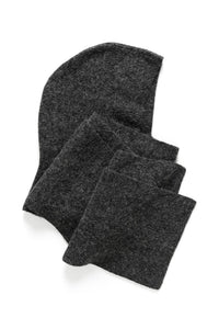 ALPHAGZ WOOL HOODSCARF | CHARCOAL MELANGE GESTUZ