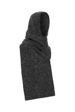 Charger l&#39;image dans la galerie, ALPHAGZ WOOL HOODSCARF | CHARCOAL MELANGE GESTUZ