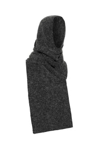 ALPHAGZ WOOL HOODSCARF | CHARCOAL MELANGE GESTUZ