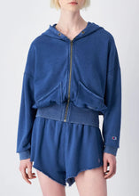 Load image into Gallery viewer, FULL ZIP HOODIE SWEATSHIRT | NAUTICAL BLUE