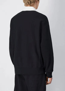 POLO NECK SWEATSHIRT | BLACK