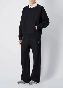 POLO NECK SWEATSHIRT | BLACK