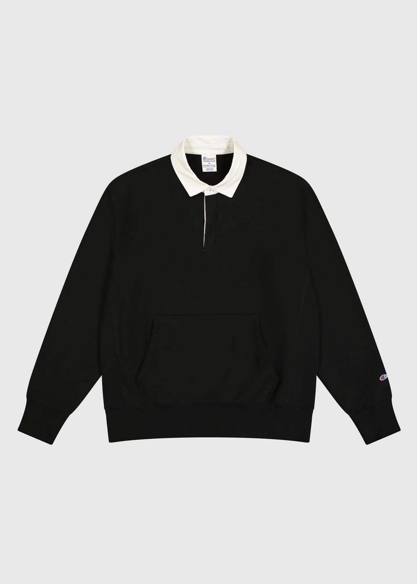 POLO NECK SWEATSHIRT | BLACK