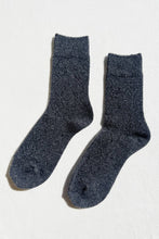 Load image into Gallery viewer, Cashmere Pointelle Socks (wholesale): Charcoal Le Bon Shoppe