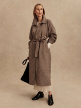 Load image into Gallery viewer, TOMLINSON BELTED LONG COAT | DEEP TAUPE / SANDSHELL VARLEY