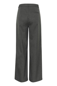 PAULAGZ MW WIDE PANTS | DARK GREY MELANGE GESTUZ