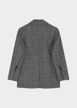 Load image into Gallery viewer, DAY Birger et Mikkelsen Daywales Tartan Blazer in Black Check – back product view