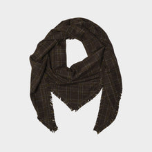 Load image into Gallery viewer, DAY Birger et Mikkelsen Dayzia Flannel Scarf in Brown Check – front product view