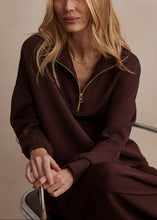 Load image into Gallery viewer, Varley HAWLEY HALF ZIP SWEAT | COFFEE BEAN