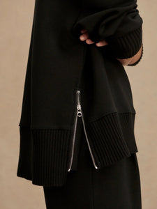 BARKER HIGH NECK SWEAT | BLACK VARLEY