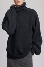 Charger l&#39;image dans la galerie, MANZIGZ WOOL ROLLNECK | DEEP GRAPHITE MELANGE GESTUZ