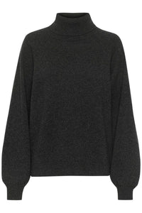 MANZIGZ WOOL ROLLNECK | DEEP GRAPHITE MELANGE GESTUZ