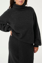 Charger l&#39;image dans la galerie, MANZIGZ WOOL ROLLNECK | DEEP GRAPHITE MELANGE GESTUZ