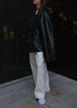 Load image into Gallery viewer, KIMONO FAUX LEATHER | BLACK STUDIO CUT