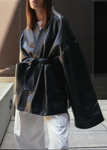 Load image into Gallery viewer, KIMONO FAUX LEATHER | BLACK STUDIO CUT