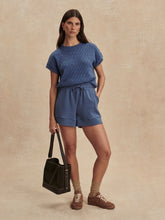 Load image into Gallery viewer, Varley MANAE POINTELLE KNIT TOP | BIJOU BLUE