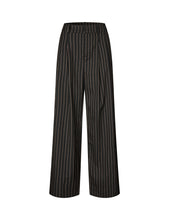 Load image into Gallery viewer, EMILI-M PANT | BLACK BROWN PINSTRIPE — packshot de face — photo officielle MBYM