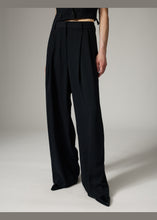 Load image into Gallery viewer, DAY Birger et Mikkelsen Enzo Classic Gabardine Trousers in Black – back product view
