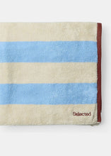 Load image into Gallery viewer, SLMGIO TOWEL | CASHMERE BLUE STRIPES SELECTED MEN