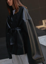 Load image into Gallery viewer, KIMONO FAUX LEATHER | BLACK STUDIO CUT