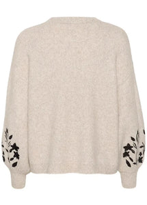 KALISETTE KNIT PULLOVER | FEATHER GRAY MELANGE KAFFE