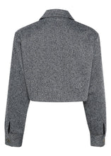 Load image into Gallery viewer, Gestuz Belmagz Blazer In Blue Twill Structure – back product view