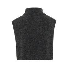 Load image into Gallery viewer, Gestuz Gzalpha Open Side Rollneck In Charcoal Melange – back product view