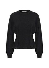 Load image into Gallery viewer, Gestuz Gzmanzi Waist Pullover In Deep Graphite Melange – front product view