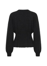 Load image into Gallery viewer, Gestuz Gzmanzi Waist Pullover In Deep Graphite Melange – back product view