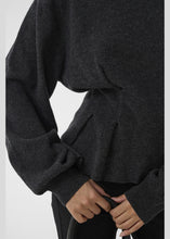 Load image into Gallery viewer, Gestuz Gzmanzi Waist Pullover In Deep Graphite Melange – product detail
