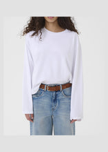 Load image into Gallery viewer, Gestuz Gztima Ls Tee In Bright White – worn view