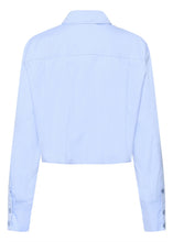 Load image into Gallery viewer, Gestuz Gzyork Short Shirt In Chambray Blue Melange – back product view