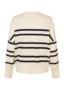 GILLIAN-M BRAVANI KNIT | SUGAR BLACK STRIPE