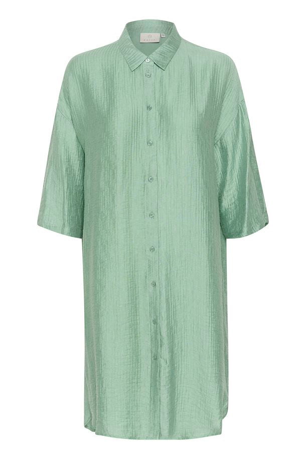 KAJAROME SHIRT DRESS | GRANITE GREEN KAFFE