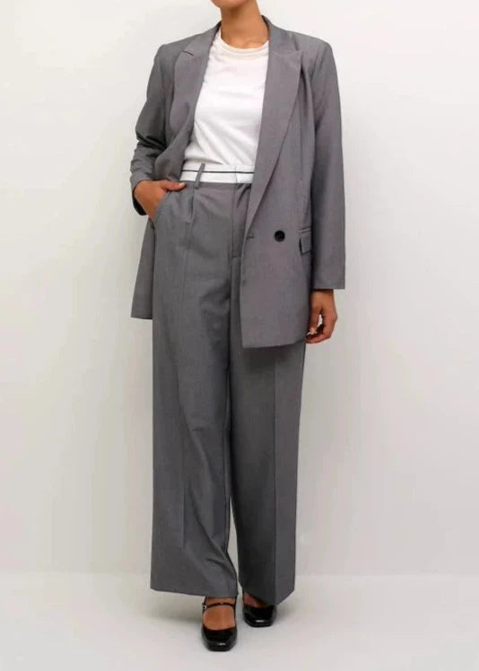 KAREY PANTS | GREY MELANGE KAFFE