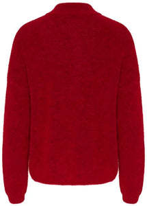 ALPHAGZ SHORT CARDIGAN | HAUTE RED MELANGE GESTUZ