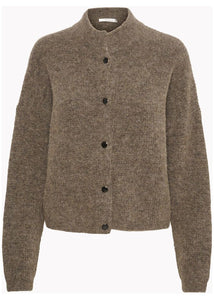 ALPHAGZ SHORT CARDIGAN | CHESTNUT MELANGE GESTUZ