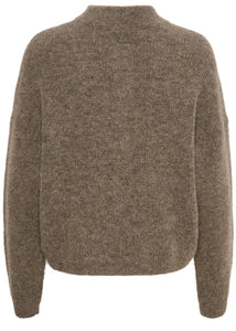 ALPHAGZ SHORT CARDIGAN | CHESTNUT MELANGE GESTUZ