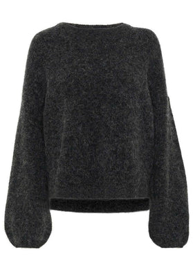 GZALPHA SLIT PULLOVER | CHARCOAL MEL GESTUZ