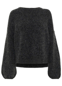 GZALPHA SLIT PULLOVER | CHARCOAL MEL GESTUZ