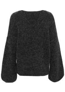 GZALPHA SLIT PULLOVER | CHARCOAL MEL GESTUZ