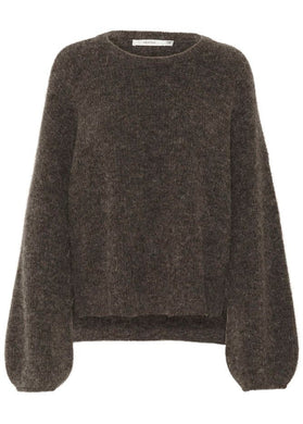 GZALPHA SLIT PULLOVER | CHESTNUT MELANGE GESTUZ
