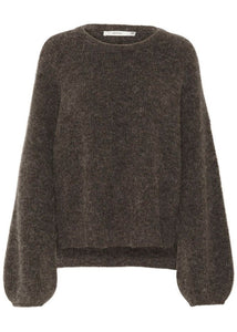 GZALPHA SLIT PULLOVER | CHESTNUT MELANGE GESTUZ