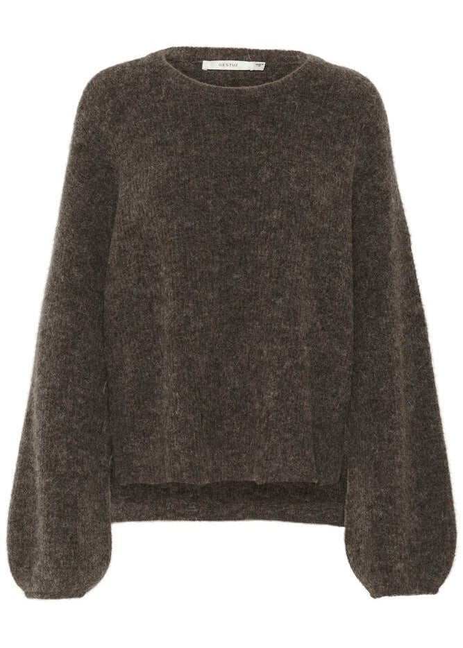 GZALPHA SLIT PULLOVER | CHESTNUT MELANGE GESTUZ