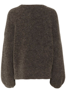 GZALPHA SLIT PULLOVER | CHESTNUT MELANGE GESTUZ