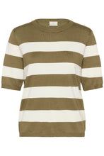 Load image into Gallery viewer, KAlizza Striped Pullover — Dusky G. W. Chalk Wide Stripe — front packshot