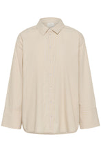 Load image into Gallery viewer, KAjosie Shirt — Feather Grey Stripe — front packshot