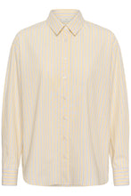 Load image into Gallery viewer, KAaster Striped Shirt — Sunlight Chalk Black Stripe — front packshot
