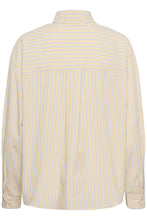Load image into Gallery viewer, KAaster Striped Shirt — Sunlight Chalk Black Stripe — back packshot