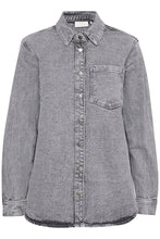 Charger l&#39;image dans la galerie, KARYANA DENIM SKIRT | LIGHT GREY DENIM KAFFE